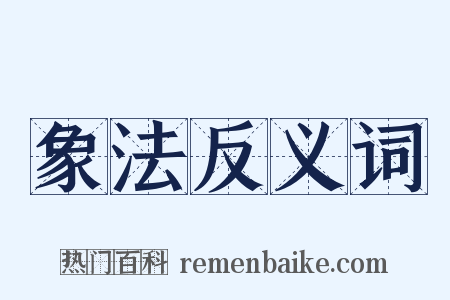 象法反义词是什么意思的图片